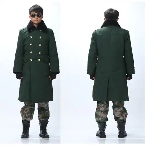 新式消防橄榄绿双排迷彩作训大衣常服加厚军大衣军迷大衣