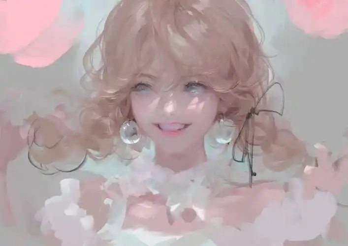 韩系厚涂美少女插画人物精致的五官和灵动的表情真的美到了