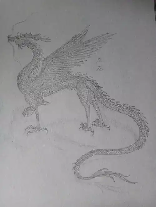 手绘上古七大神兽绝云气负青天