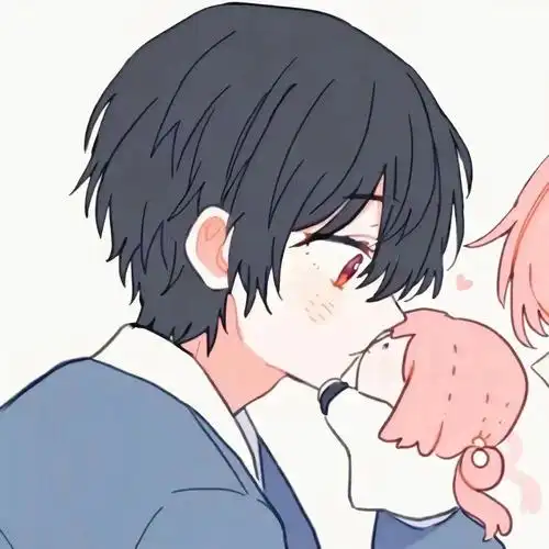 傻乎乎情侣头像可爱动漫