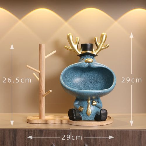 大嘴绅士鹿【蓝点】 钥匙盘树杈