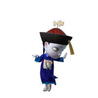 僵尸萌娃微风摆造型gif动图_动态图_表情包下载_soogif