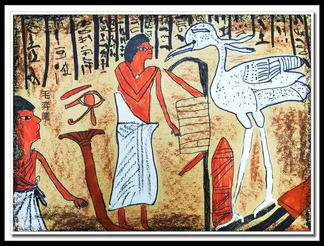 童画少儿美术创意班第22轮作品《埃及壁画》出炉啦!