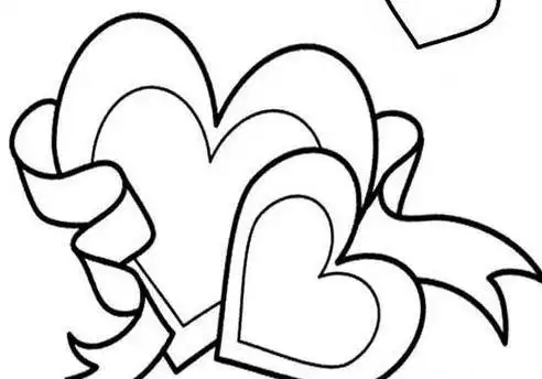 简笔画心形图图片