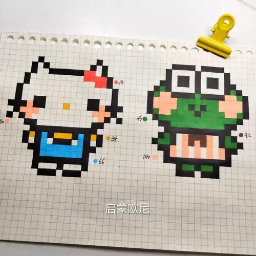 拼豆格子画像素画