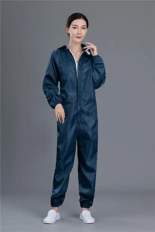 98% 涤纶长丝 2% 导线防静电衣服一件防静电服