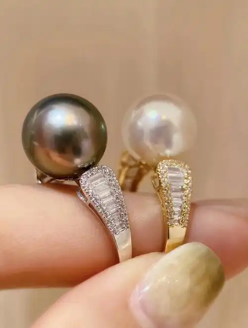 18k珍珠戒托配件