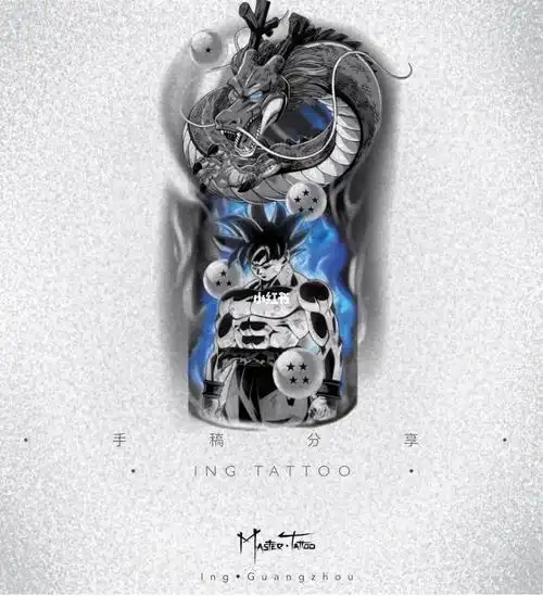 广州纹身|小腿纹身手稿设计理念分享tattoo