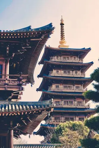 宝山净寺中国最美古建筑上海最大佛教寺院唐朝宫殿式风格纯手工榫卯