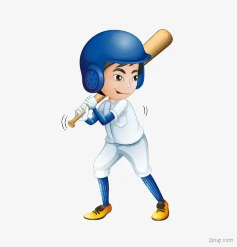 打棒球的小男孩png素材透明免抠图片-节日元素