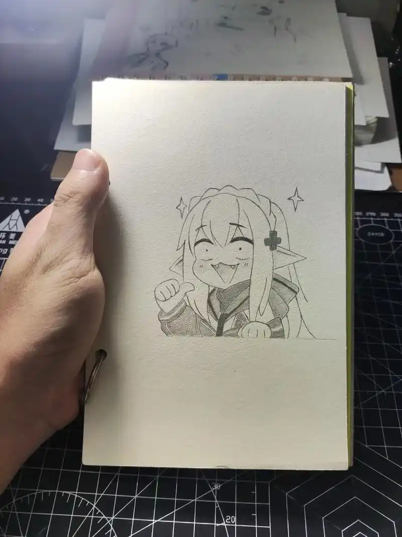 好屑的ff0 #手绘 #临摹 #简笔画 #明日方舟 #华法琳 - 抖音