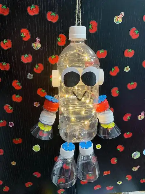 幼儿园手工4|2022年中秋节灯笼|用瓶子变废为宝做一个机器人06灯笼