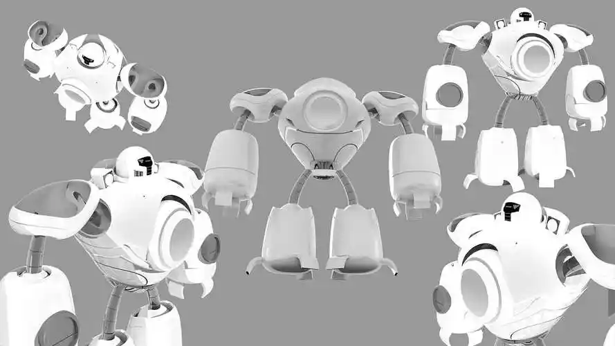 苹果机器人布里茨 参考原画的rhino建模