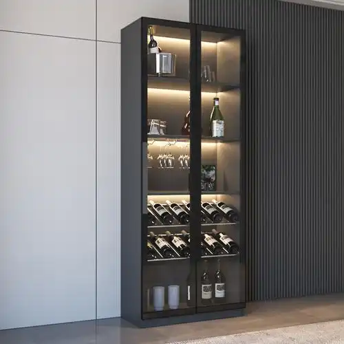 酒柜现代简约客厅靠墙置物架展示柜家用轻奢餐边柜餐厅酒柜