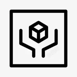 行箱轻拿轻放箱货图标高清图片