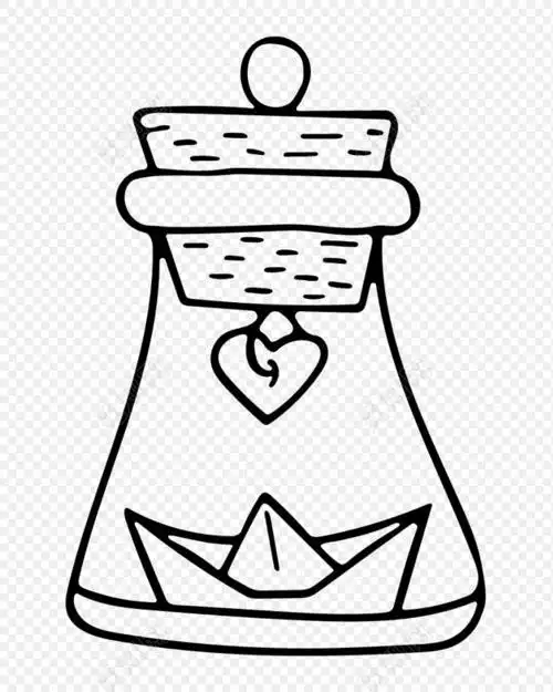 许愿玻璃瓶简笔画