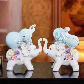 葫芦大象摆件创意陶瓷客厅电视柜酒柜轻奢招财装饰品乔迁新居礼品