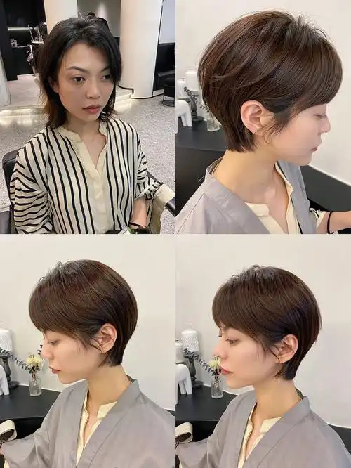 超好看的挂耳短发可盐可甜适合圆脸方脸