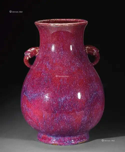 【清 窑变双耳尊】拍卖品_图片_价格_鉴赏_清代单色釉瓷器_雅昌艺术品