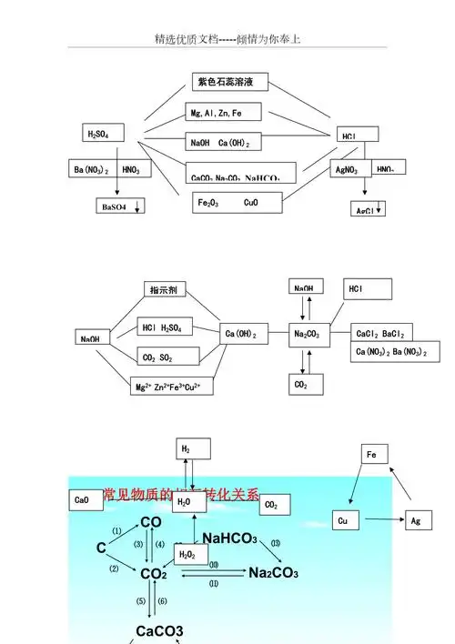 初中化学常见化学物质的性质及转化关系共4页