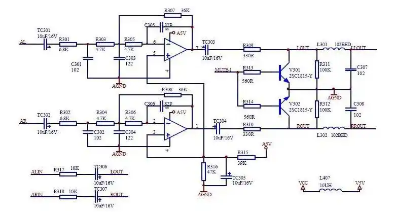 4558d前置放大电路图