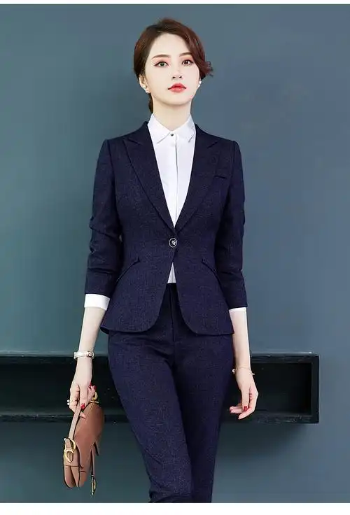 sxdyh法式品牌女装职业套装女气质时尚正装工装珠宝店工作服女士西服