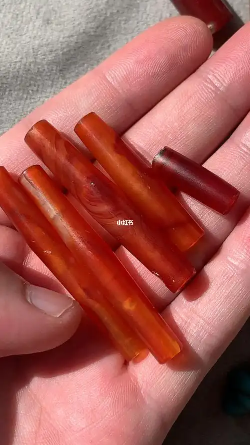 西周极品红玛瑙管