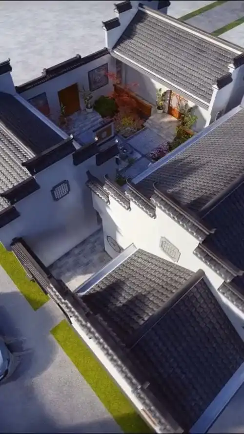 新农村都用徽派三合院户型吧