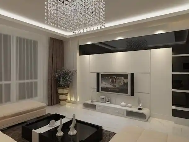 现代简约风格客厅电视背景墙装修效果图现代简约风格电视柜图片#4