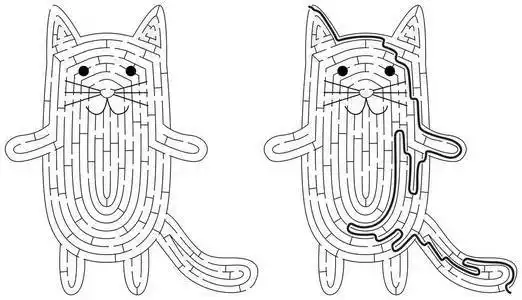 猫迷宫图片-猫迷宫素材-猫迷宫插画-摄图新视界