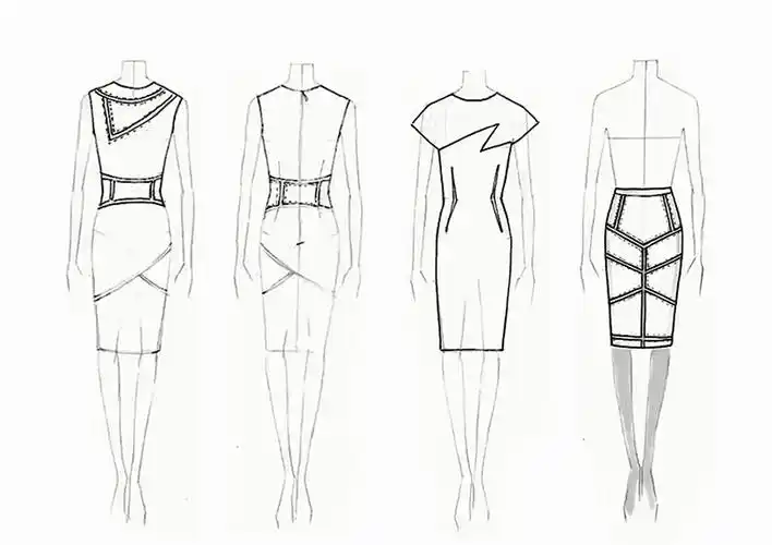 【vip免费学】灵感时尚设计:草图系列-服装画/服装设计手稿 - 穿针