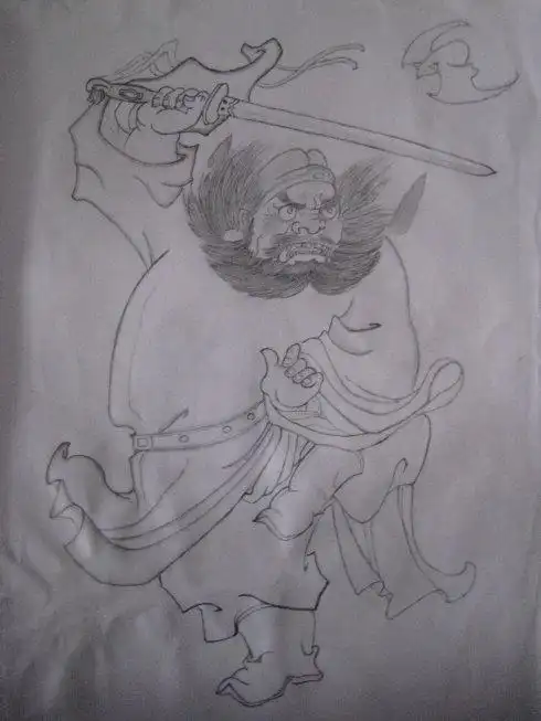 王者荣耀钟馗q版简笔画