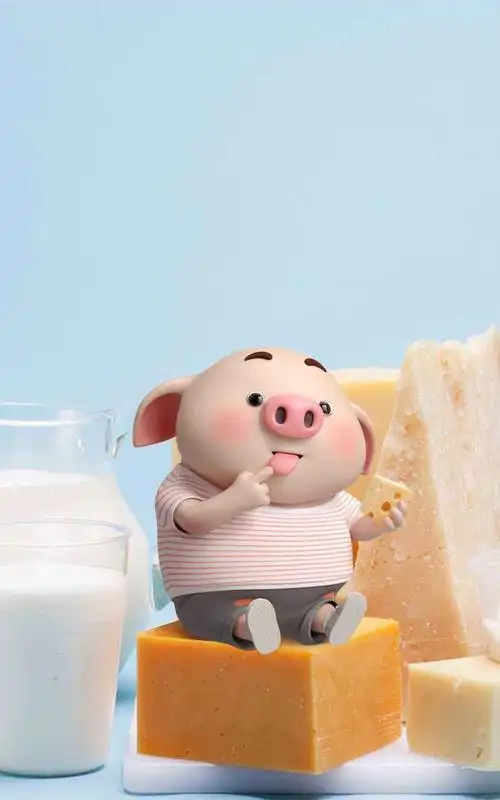 猪小屁手机壁纸 世间惟你与美味不可辜负