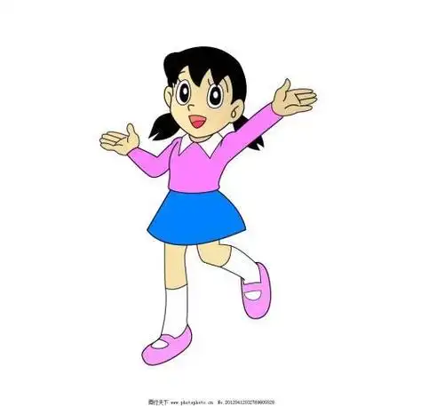 哆啦a梦静香人物简笔画
