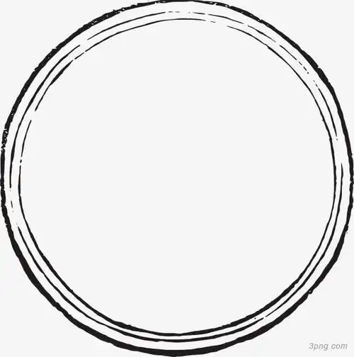 黑白圆圈png素材透明免抠图片-其他元素