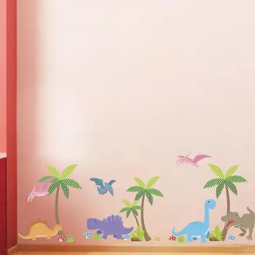 墙贴af6034跨境蓝色星星宇宙飞船贴纸墙贴卡通恐龙飞行员星空太空科幻