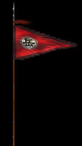 古代宋岳家军三角旗帜战旗军旗视频素材