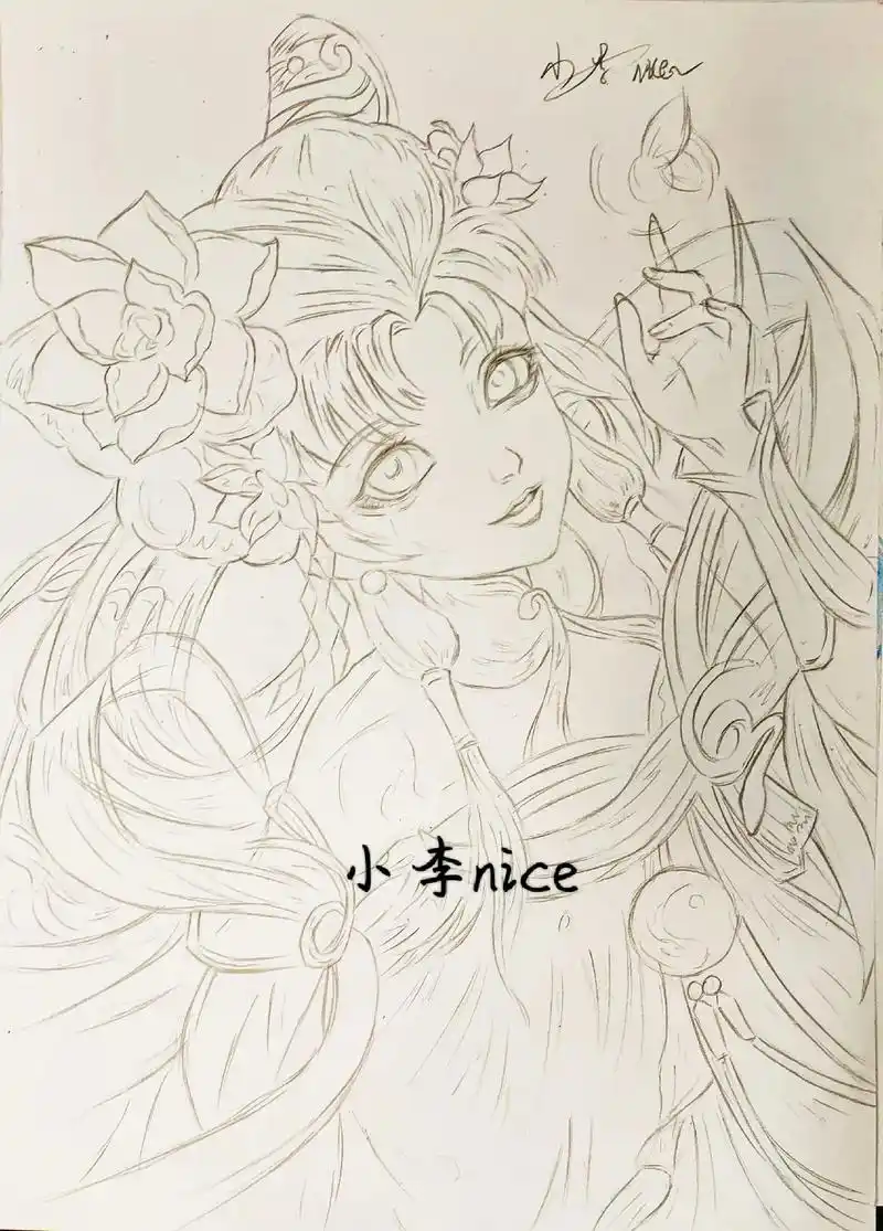 手绘王者荣耀小乔青蛇.天大地大,姐妹最大!#彩铅手绘#王者荣 - 抖音