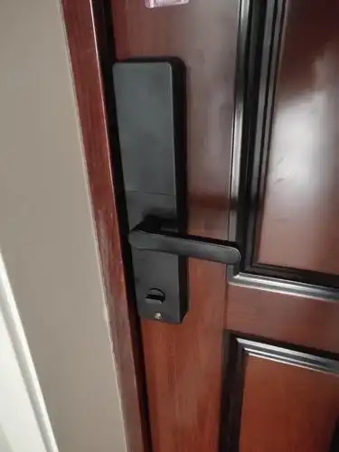 智能安防锁家用 防盗门木门智能门锁电子密码锁 h15 黑色 安装晒单图