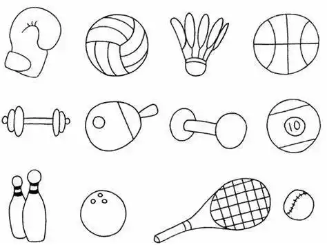 运动器材简笔画 运动器材简笔画图片大全