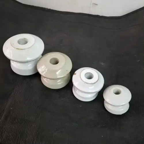 绝缘磁瓶小瓷壶电线老式3号户外拉线低压支架220v磁壶电线杆瓷瓶