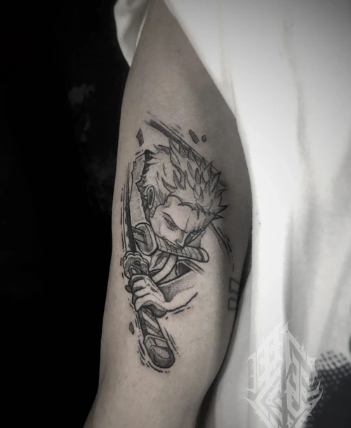 最新索隆纹身图案大全索隆霸气纹身6