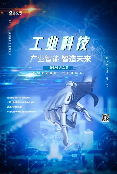 工业科技蓝色海报