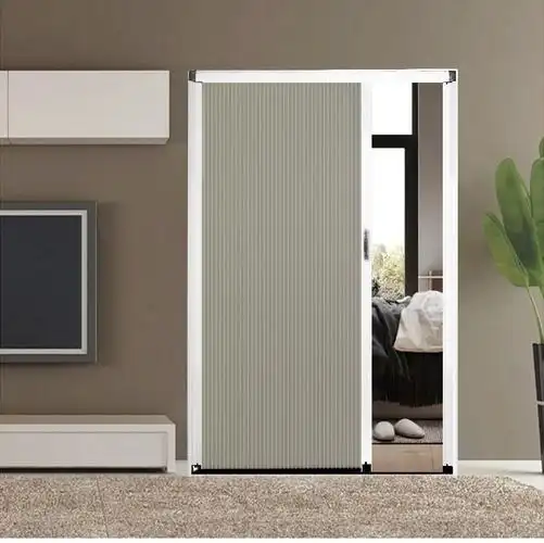 推拉门厨房 隐形 无轨蜂巢折叠门卫生间移门免打孔客厅商场隔断 绿色