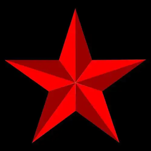 求大神谁能帮我把这个红五星放到正方形的黑色图片的正中?