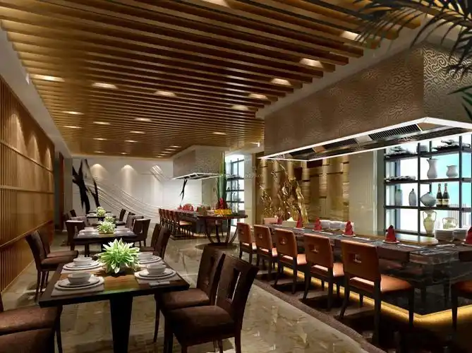 现代餐馆吊顶设计装修效果图集