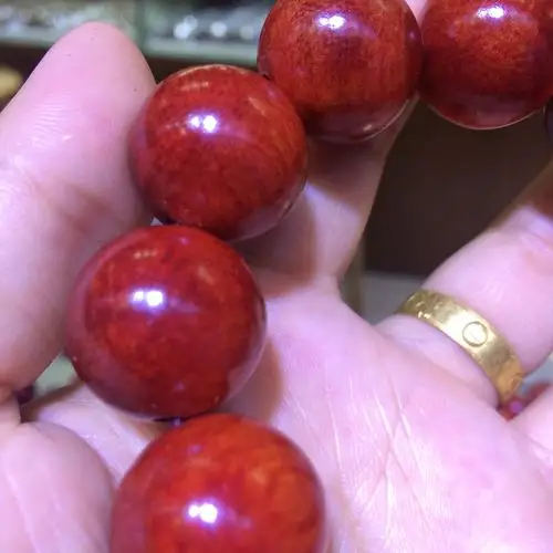 天然印尼血龙木手串,手链;半透厂家直销