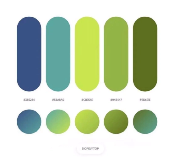 下面,我们继续看绿色配色表