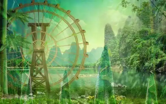 jf021笋儿尖尖傣族舞蹈竹笋竹林少数民族舞蹈led大屏幕背景视频素材