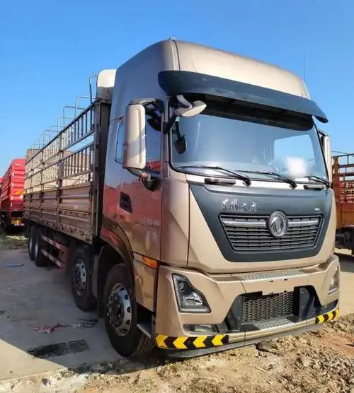 二手东风天龙kl前四后八9米6高栏车 465马力 雷诺发动机 可以按揭